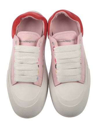 Alexander McQueen Canvas Colorblock Pattern Sneakers