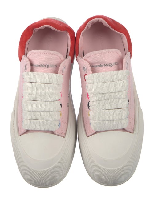 Alexander McQueen Canvas Colorblock Pattern Sneakers
