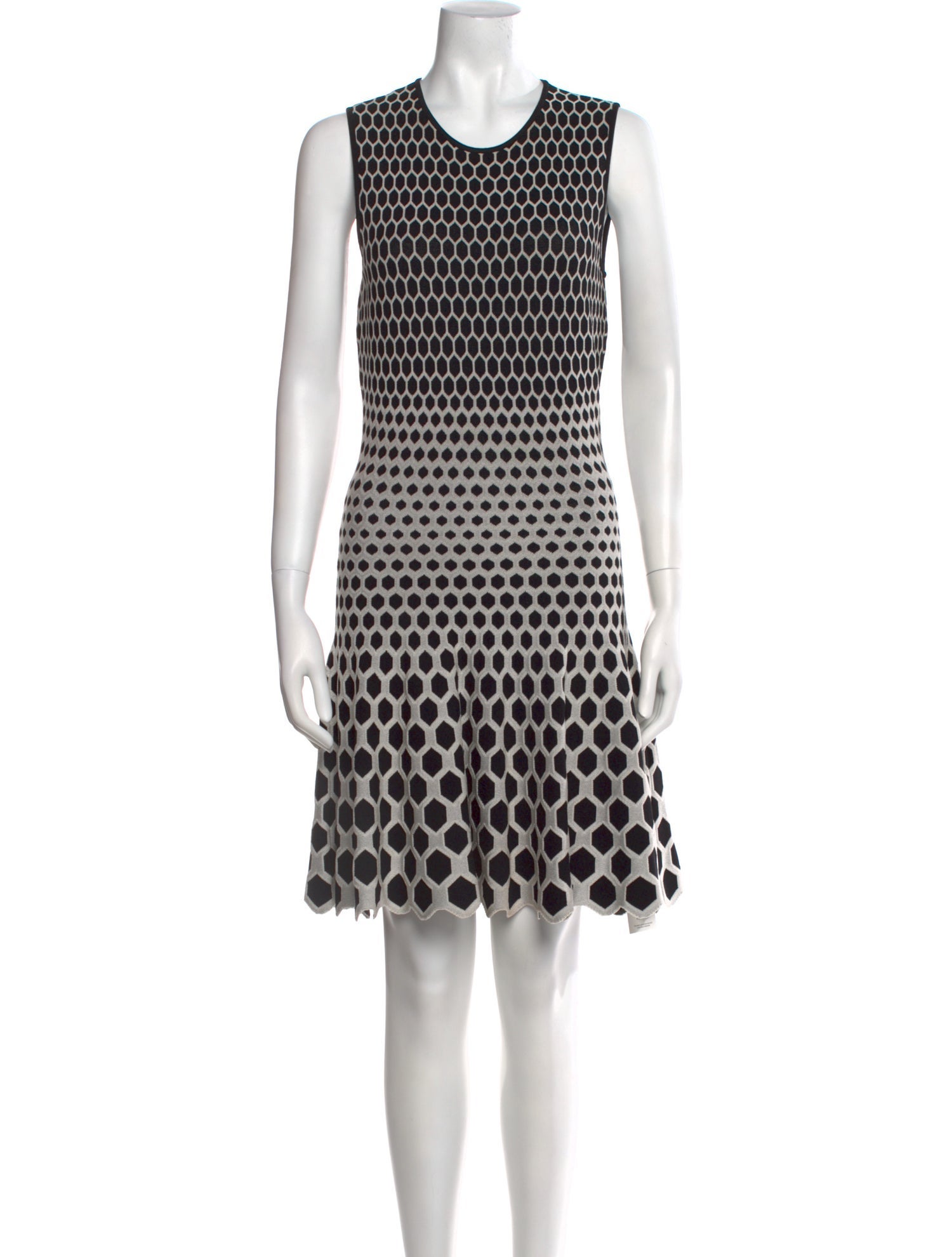 Alexander McQueen Polka Dot Print Knee-Length Dress