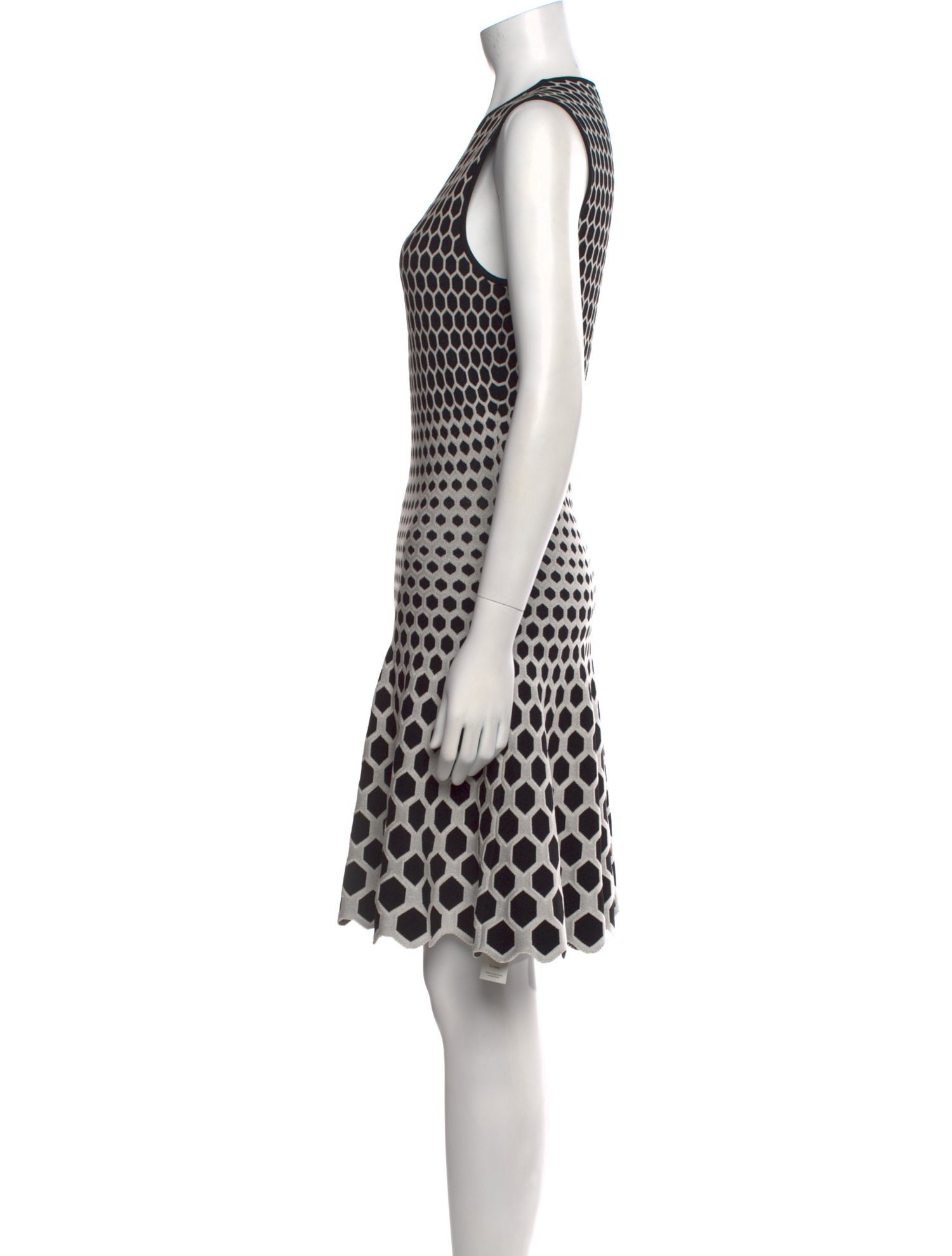 Alexander McQueen Polka Dot Print Knee-Length Dress