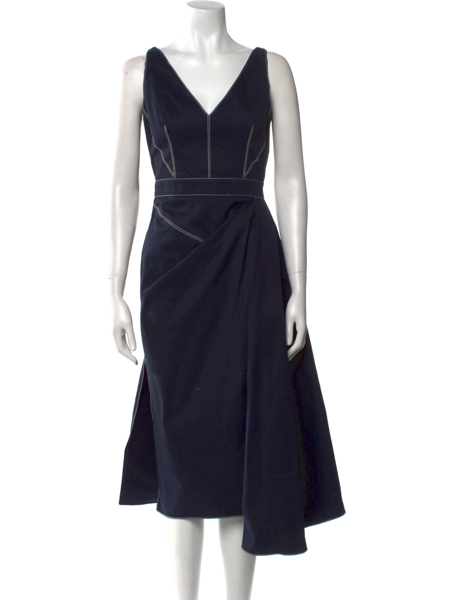 Alexander McQueen V-Neck Midi Length Dress