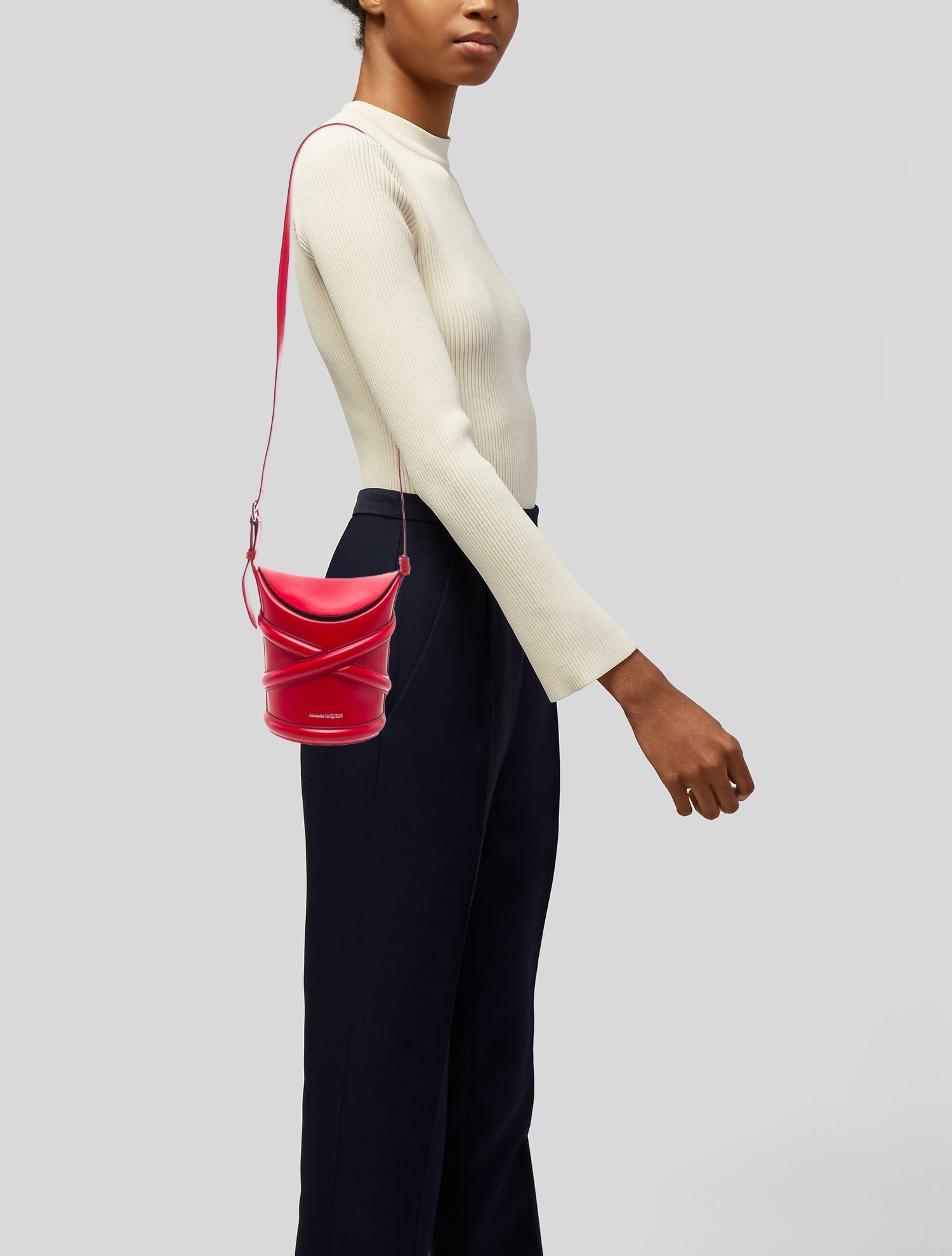 Alexander McQueen Leather Bucket Bag