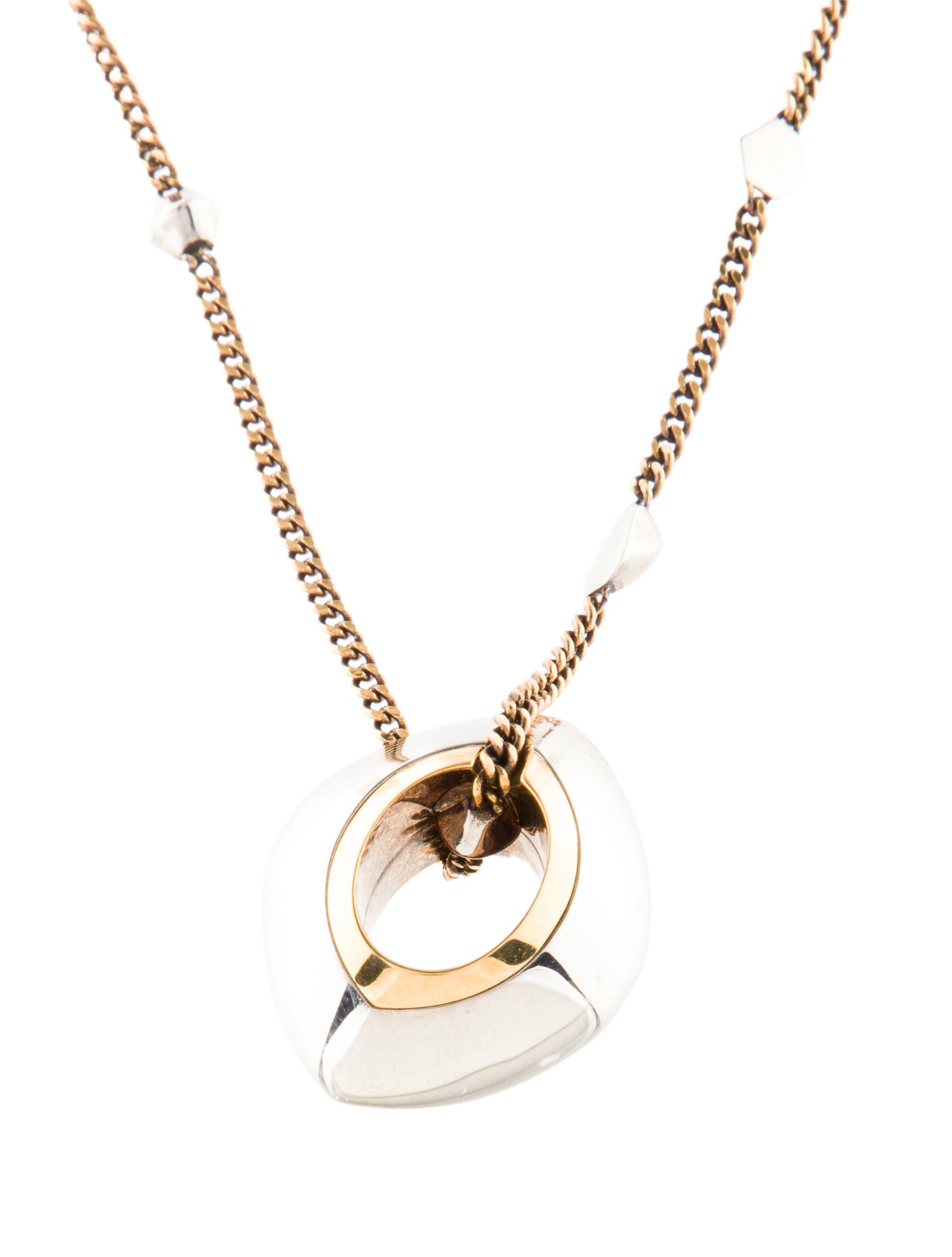 Alexander McQueen Two-Toned Pendant Necklace