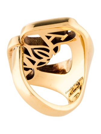 Alexander McQueen Seal Logo Cocktail Ring