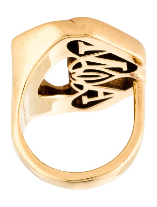 Alexander McQueen Seal Logo Cocktail Ring