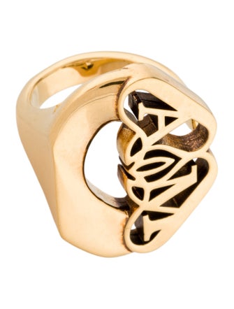 Alexander McQueen Seal Logo Cocktail Ring