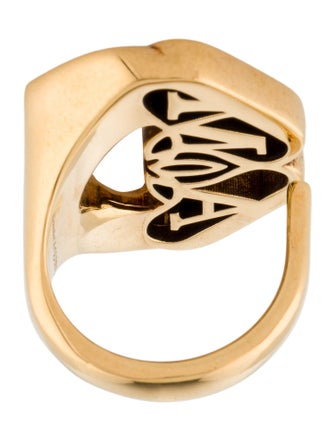 Alexander McQueen Seal Logo Cocktail Ring