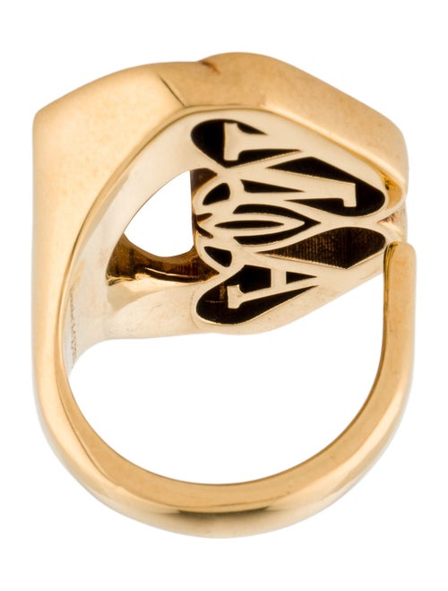 Alexander McQueen Seal Logo Cocktail Ring