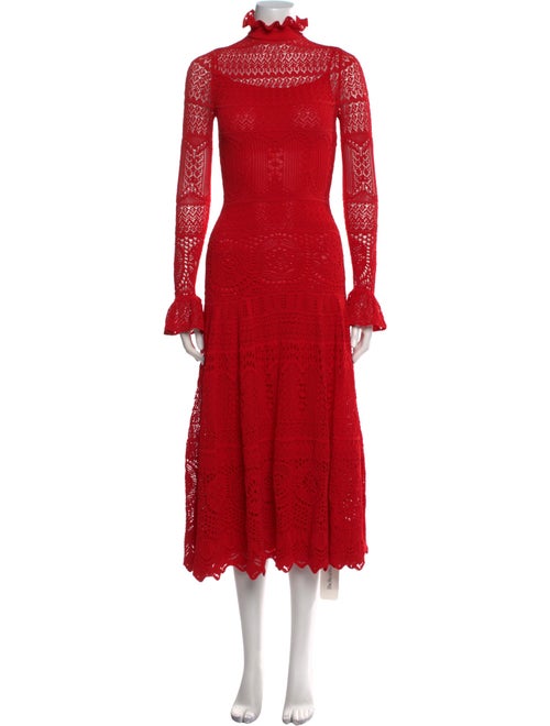 Alexander McQueen Mock Neck Long Dress