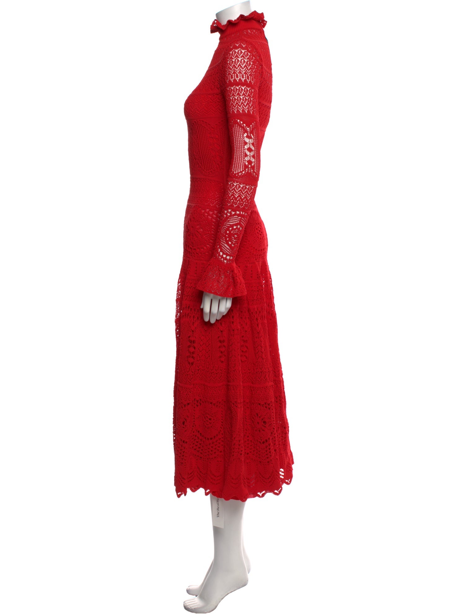 Alexander McQueen Mock Neck Long Dress