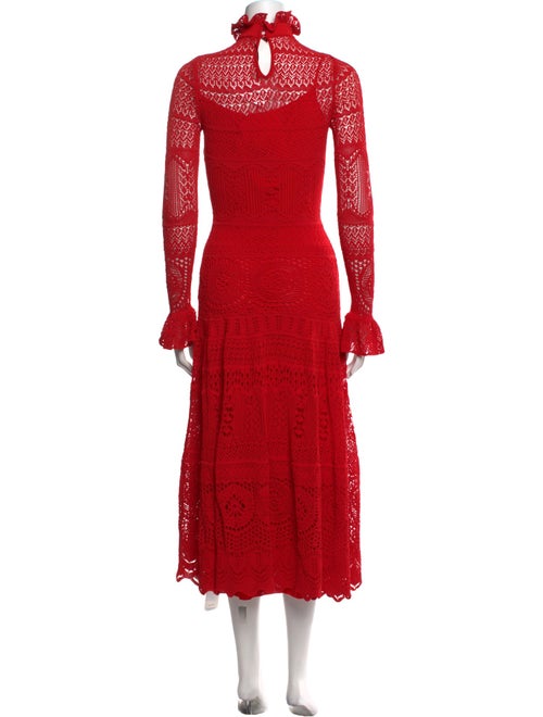 Alexander McQueen Mock Neck Long Dress