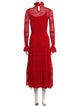 Alexander McQueen Mock Neck Long Dress
