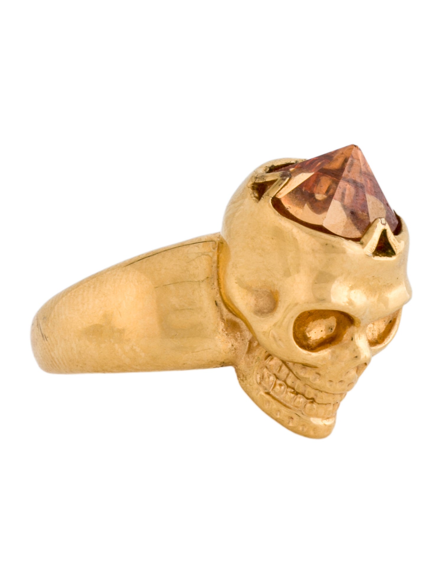 Alexander McQueen Crystal Skull Cocktail Ring