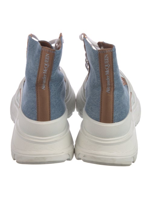 Alexander McQueen Denim Colorblock Pattern Sneakers