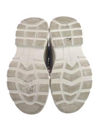 Alexander McQueen Denim Colorblock Pattern Sneakers