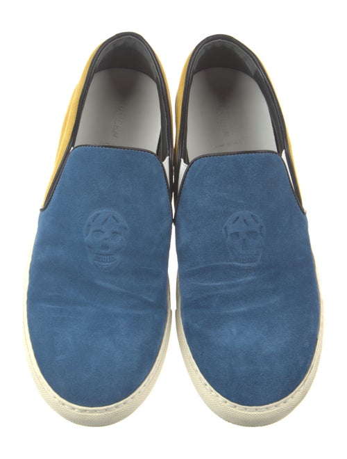 Alexander McQueen Suede Colorblock Pattern Sneakers