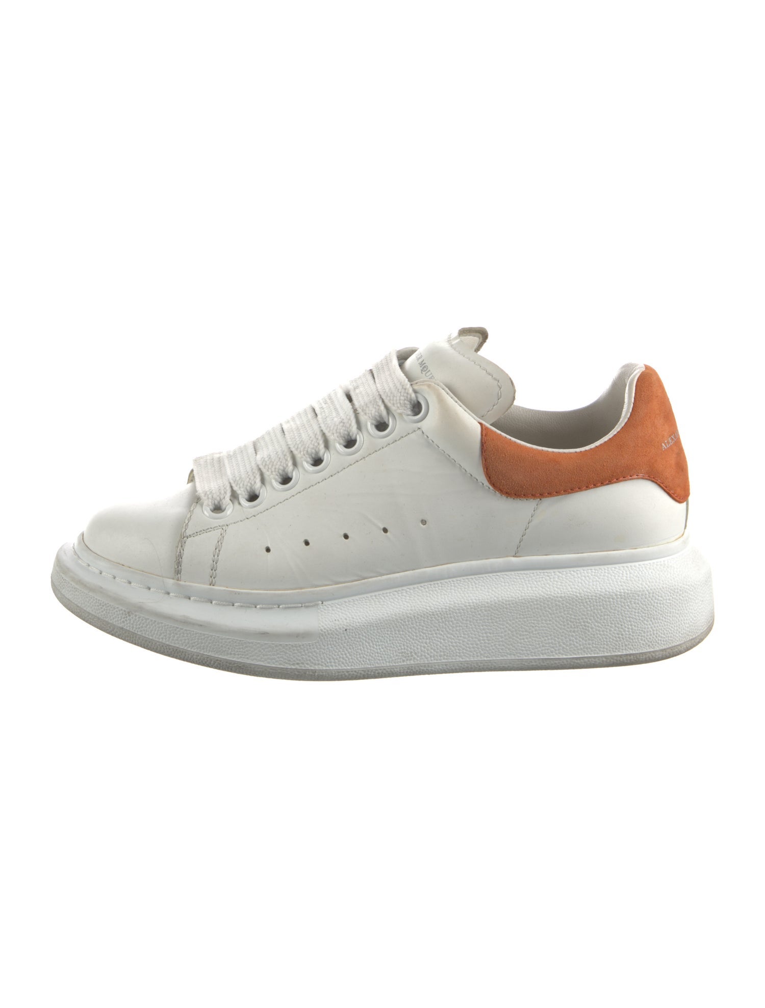 Alexander McQueen Leather Colorblock Pattern Sneakers