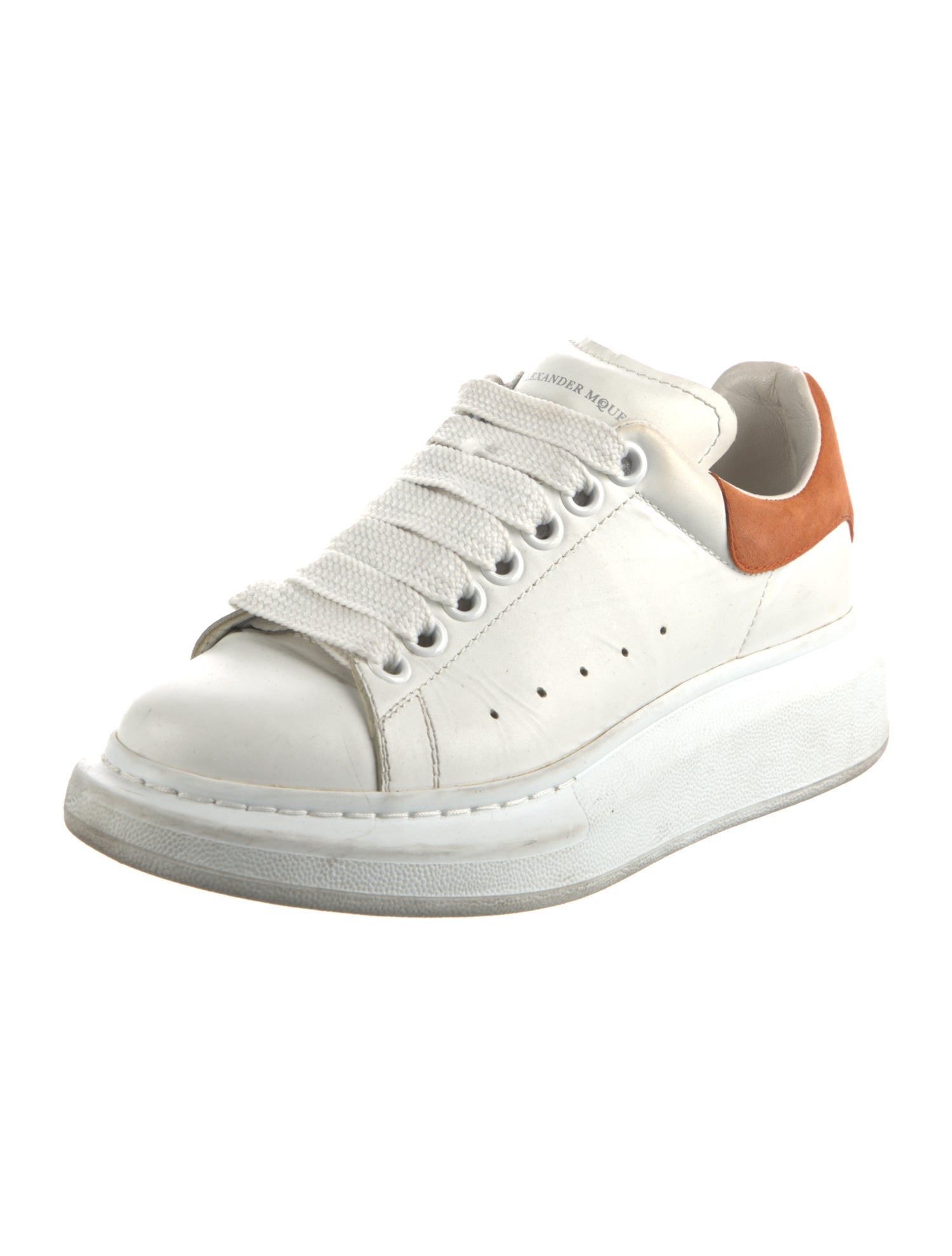 Alexander McQueen Leather Colorblock Pattern Sneakers