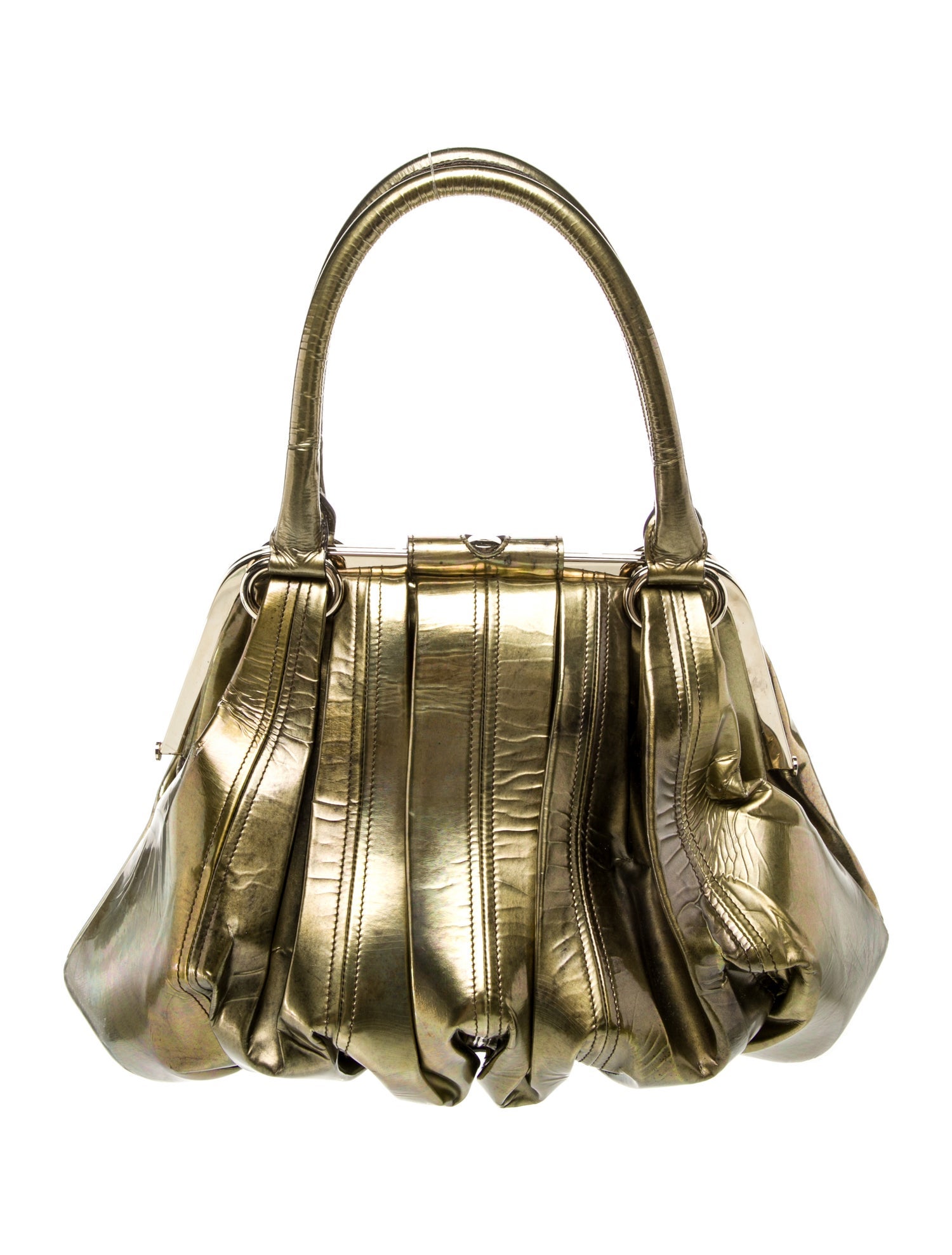 Alexander McQueen Patent Leather Top Handle Bag
