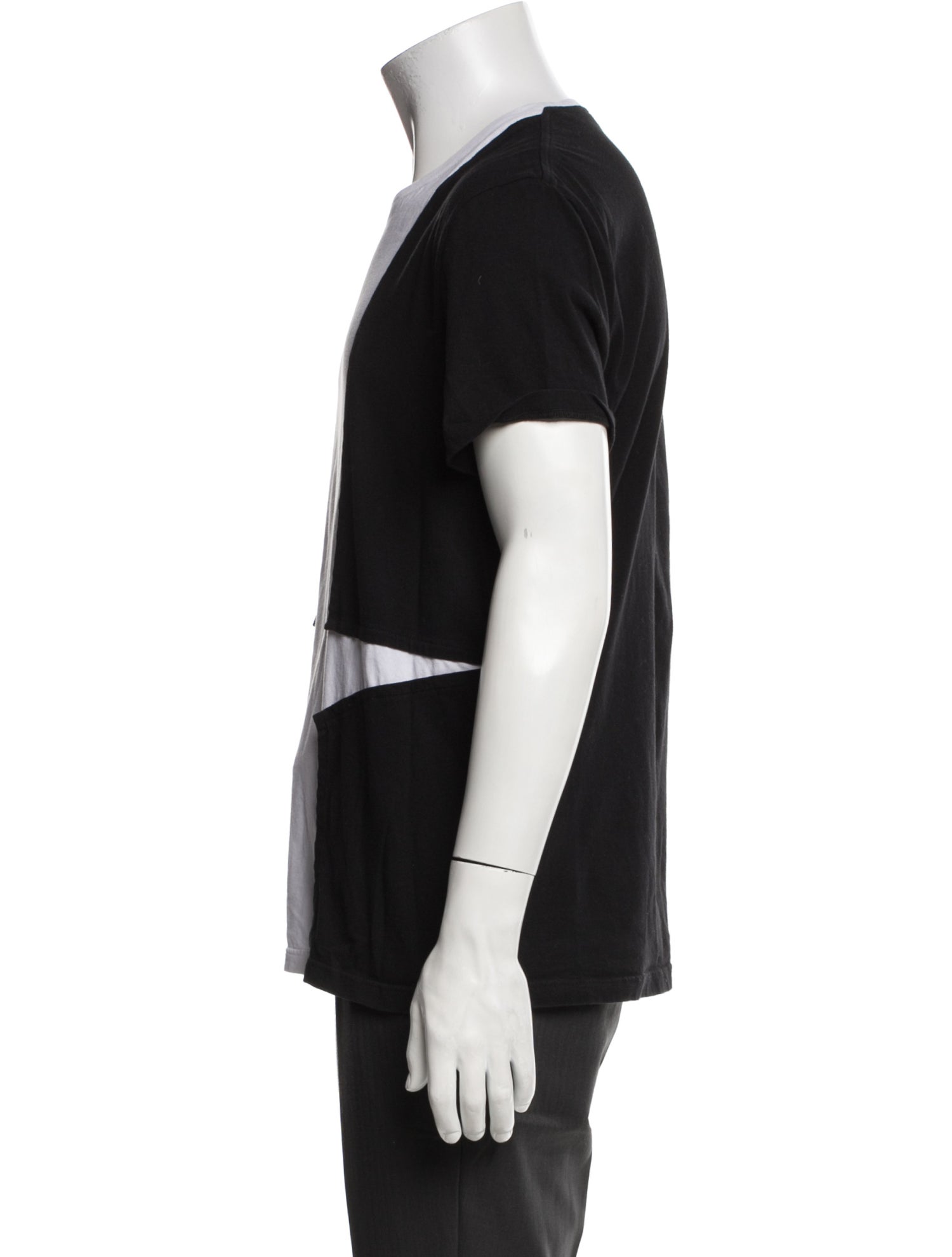 Alexander McQueen Colorblock Pattern Short Sleeve Shirt