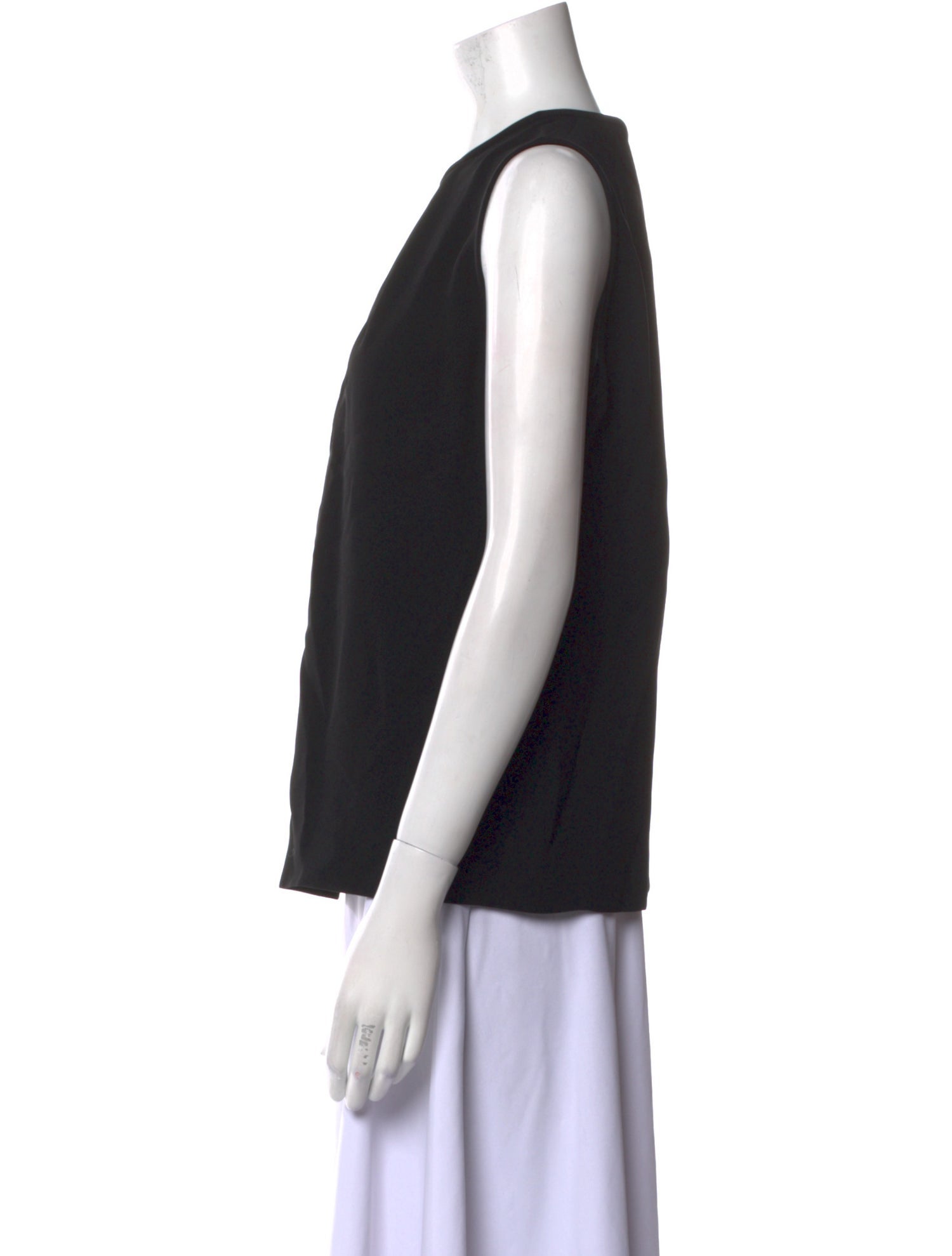 Alexander McQueen Silk Crew Neck Top