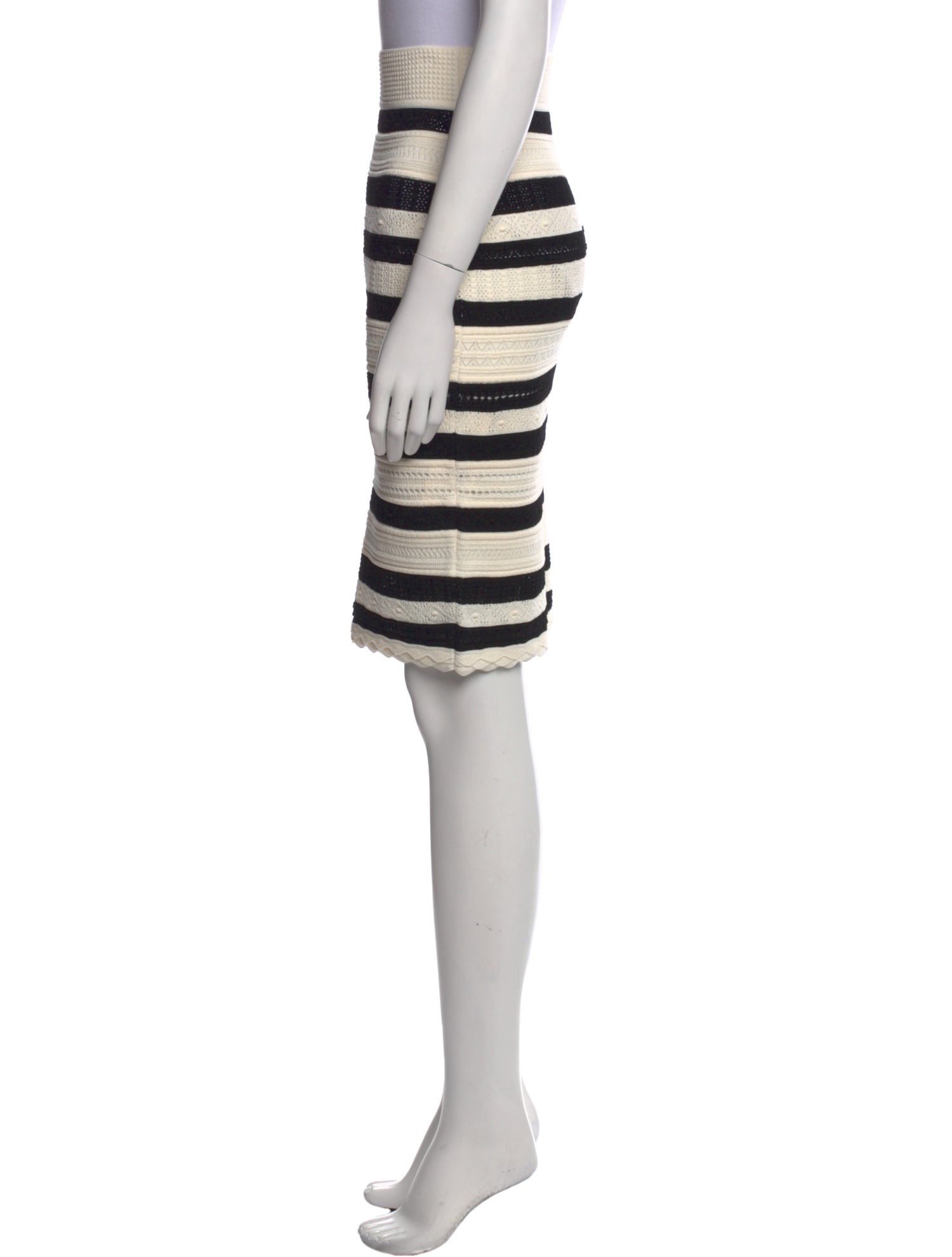 Alexander McQueen Striped Knee-Length Skirt