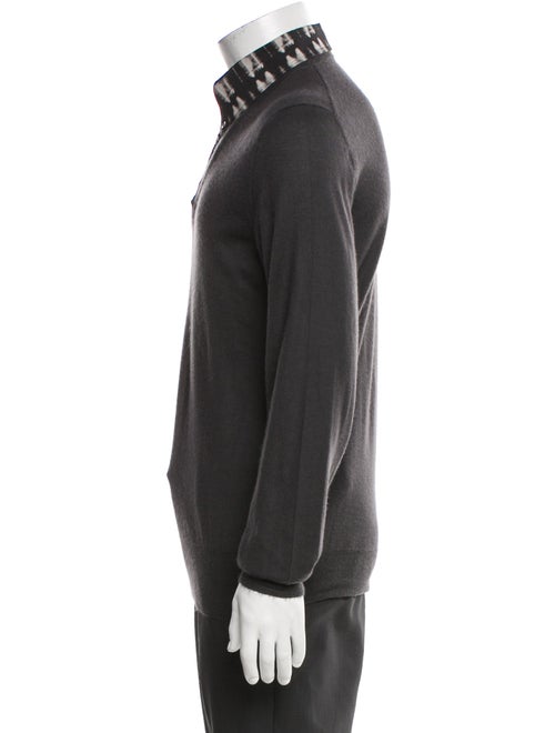 Alexander McQueen Graphic Print Turtleneck Polo Sweater