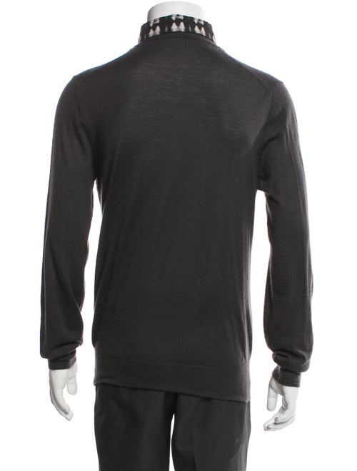 Alexander McQueen Graphic Print Turtleneck Polo Sweater