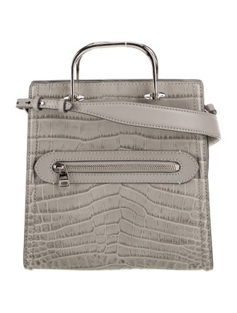 Alexander McQueen Embossed Leather Top Handle Bag