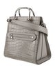 Alexander McQueen Embossed Leather Top Handle Bag