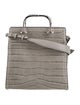Alexander McQueen Embossed Leather Top Handle Bag