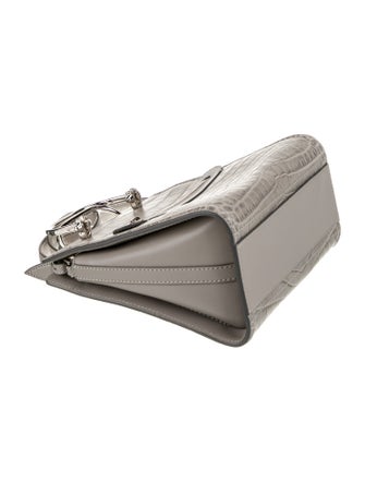 Alexander McQueen Embossed Leather Top Handle Bag