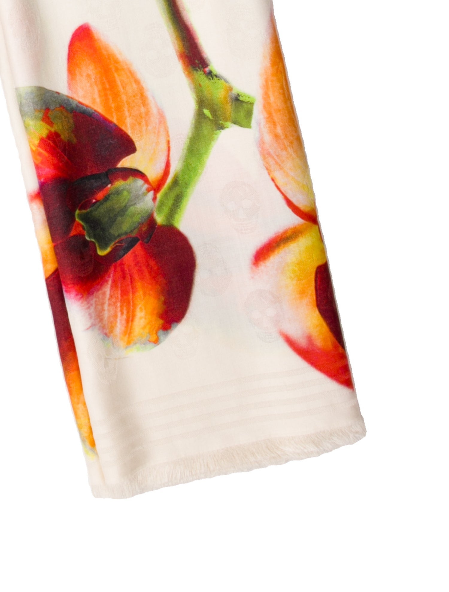 Alexander McQueen Floral Print Scarf