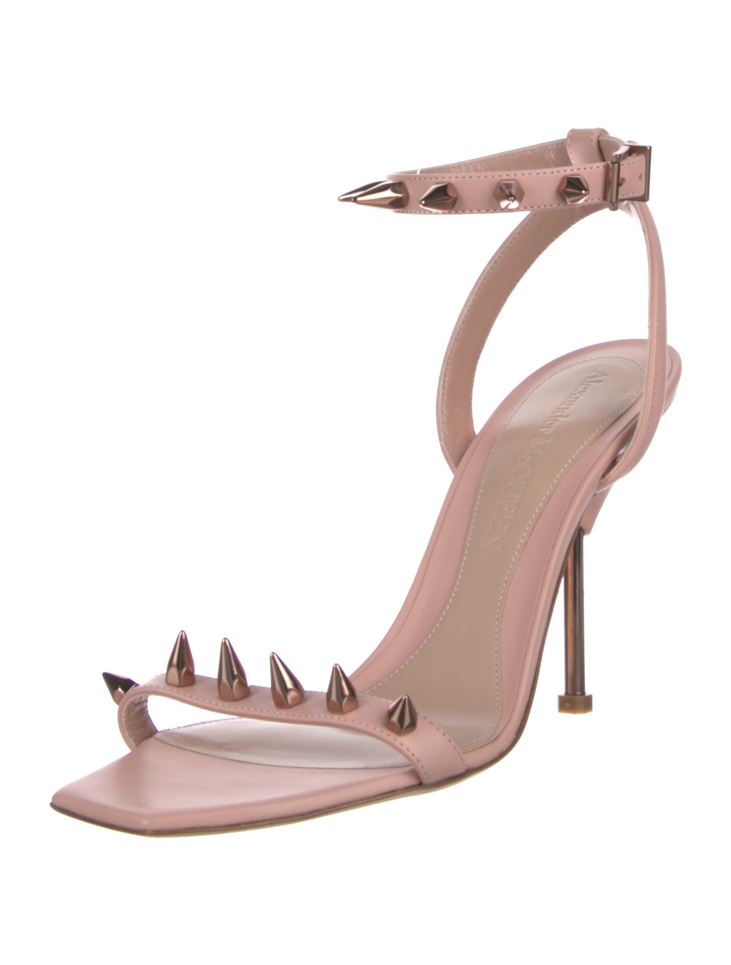 Alexander McQueen Spike Accents Leather Sandals