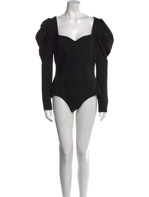 Alexander McQueen Square Neckline Long Sleeve Bodysuit