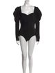 Alexander McQueen Square Neckline Long Sleeve Bodysuit