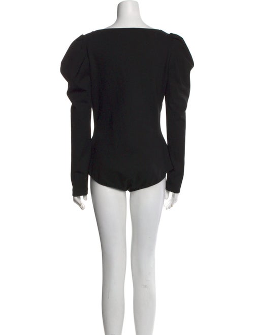 Alexander McQueen Square Neckline Long Sleeve Bodysuit