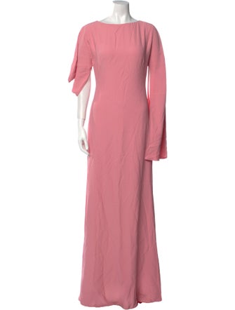 Alexander McQueen Bateau Neckline Long Dress