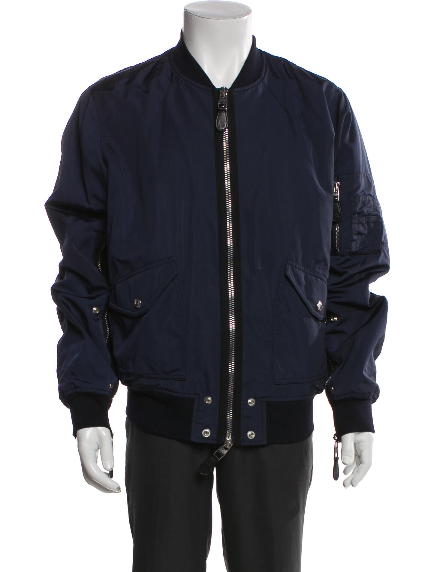 Alexander McQueen Colorblock Pattern Bomber Jacket