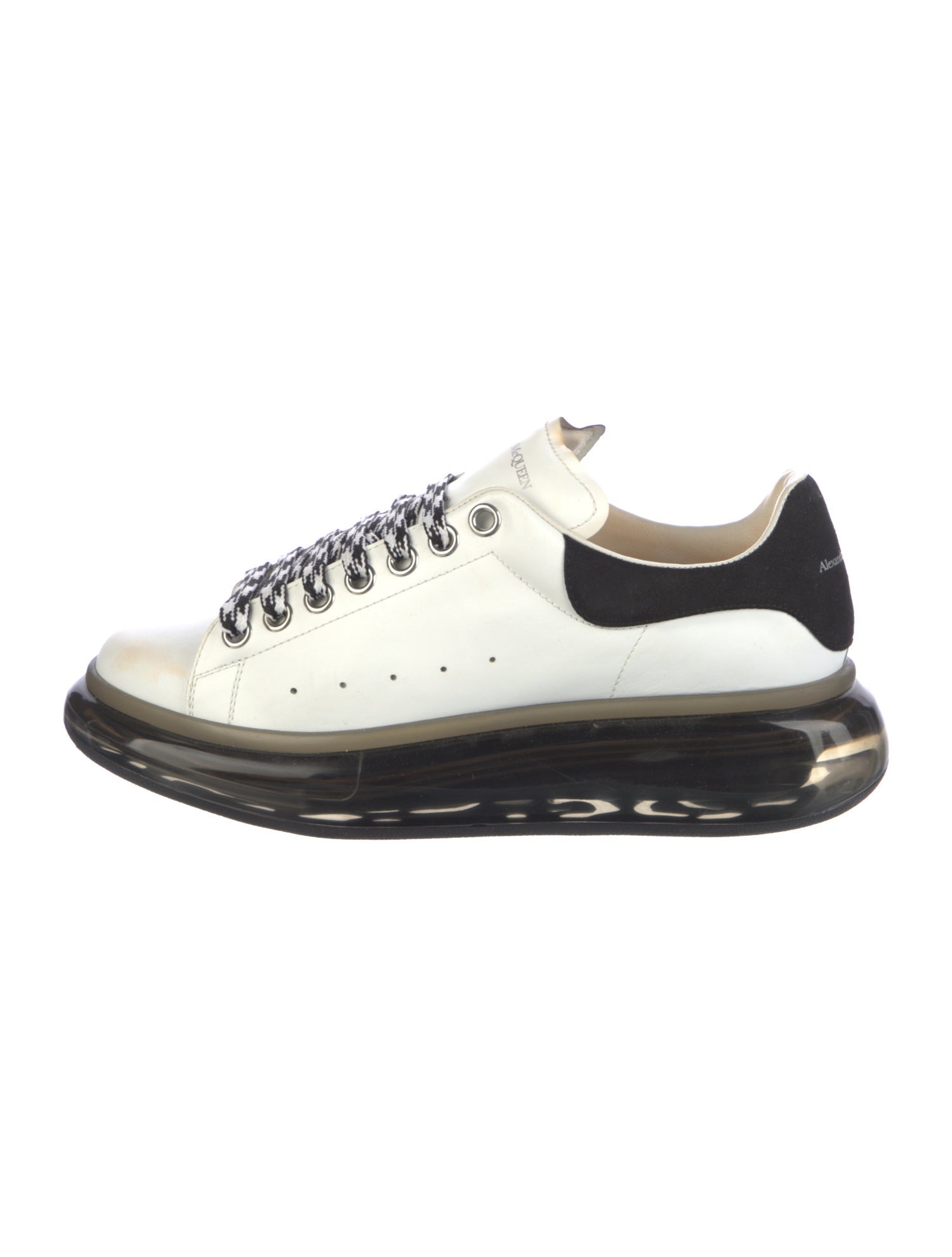 Alexander McQueen Leather Colorblock Pattern Sneakers