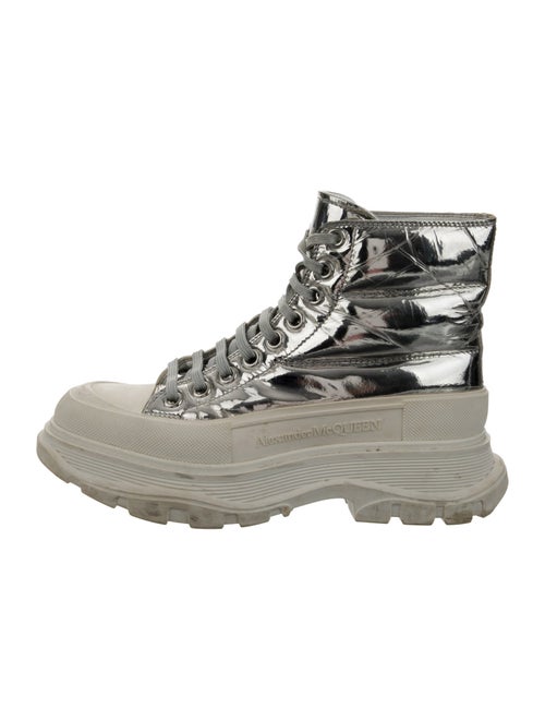 Alexander McQueen Leather Colorblock Pattern Sneakers