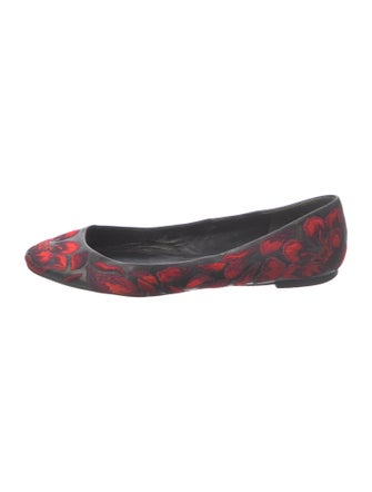 Alexander McQueen Leather Patterned Ballet Flats
