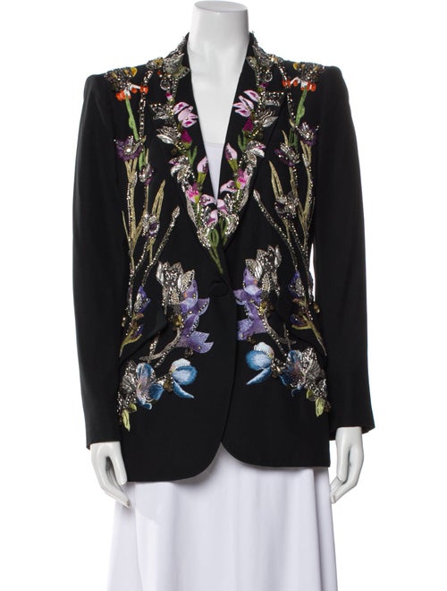 Alexander McQueen Floral Print Evening Jacket
