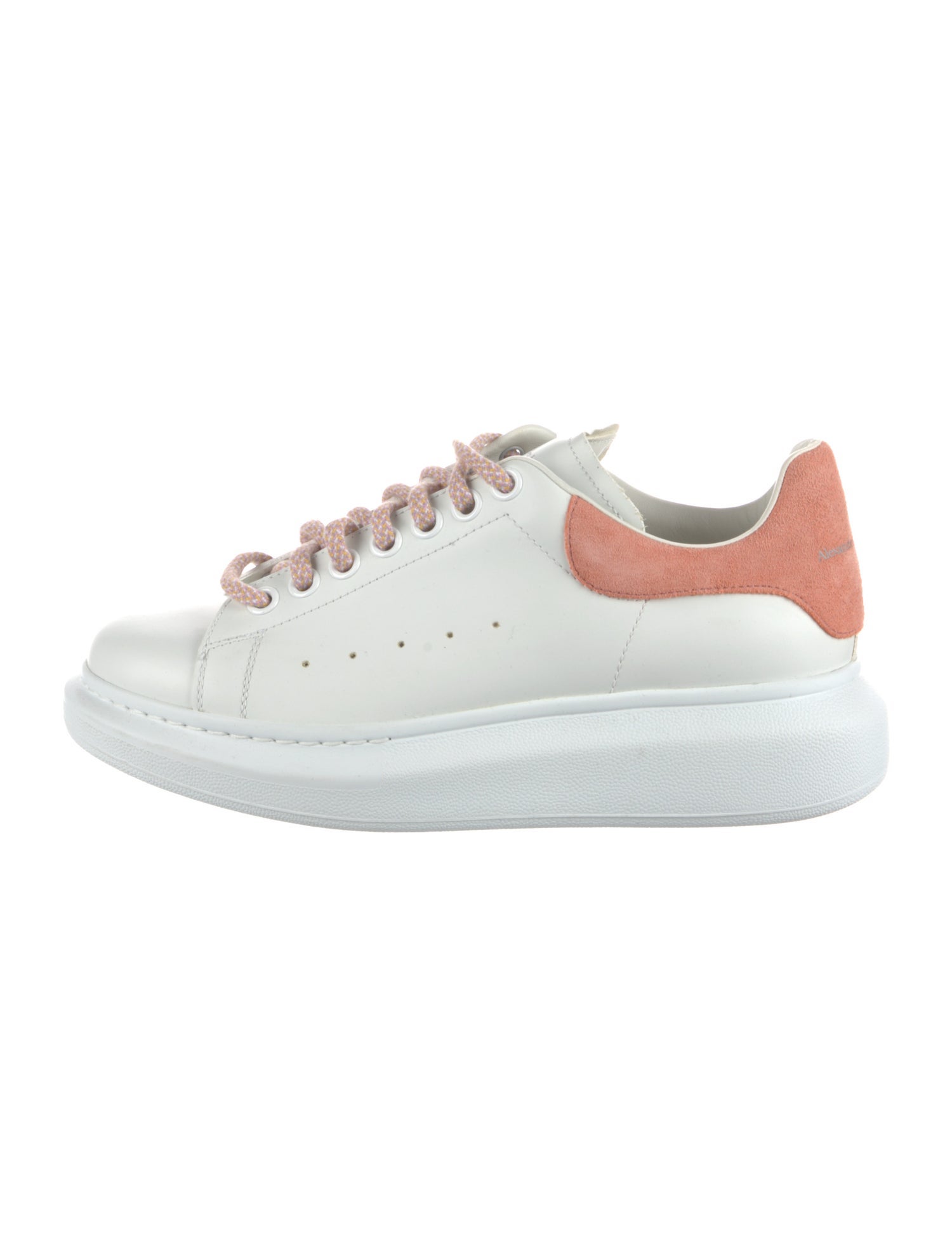 Alexander McQueen Leather Colorblock Pattern Sneakers
