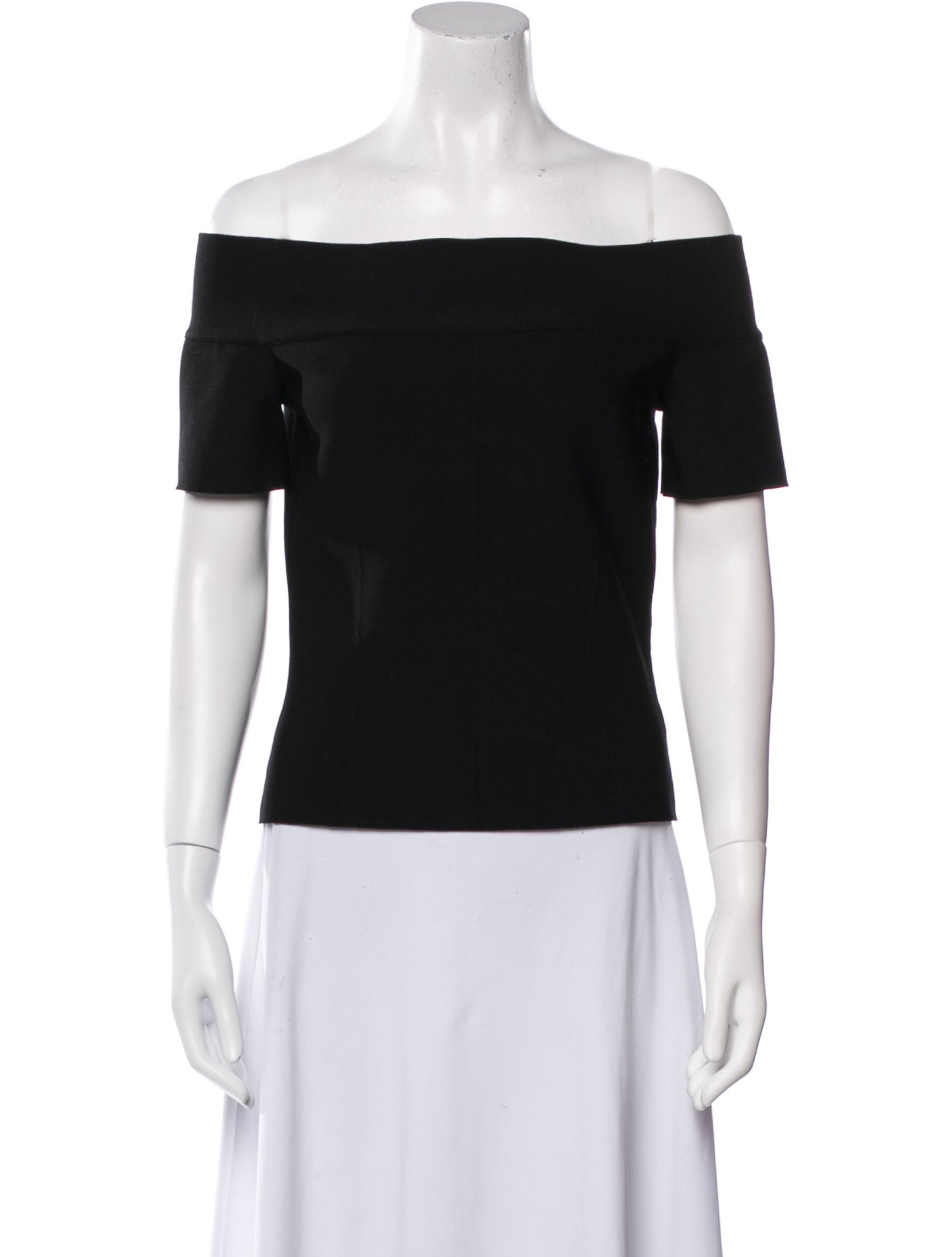 Alexander McQueen Off-The-Shoulder Short Sleeve Top