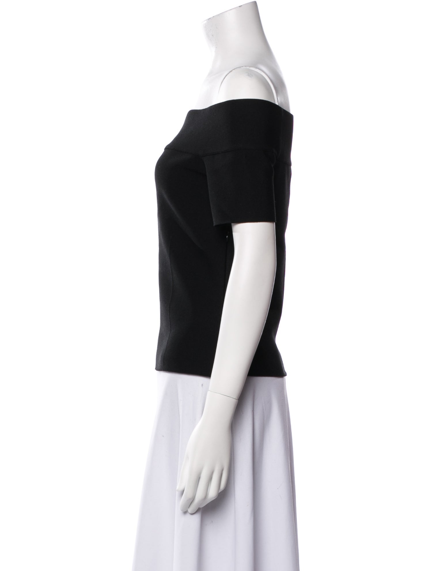 Alexander McQueen Off-The-Shoulder Short Sleeve Top