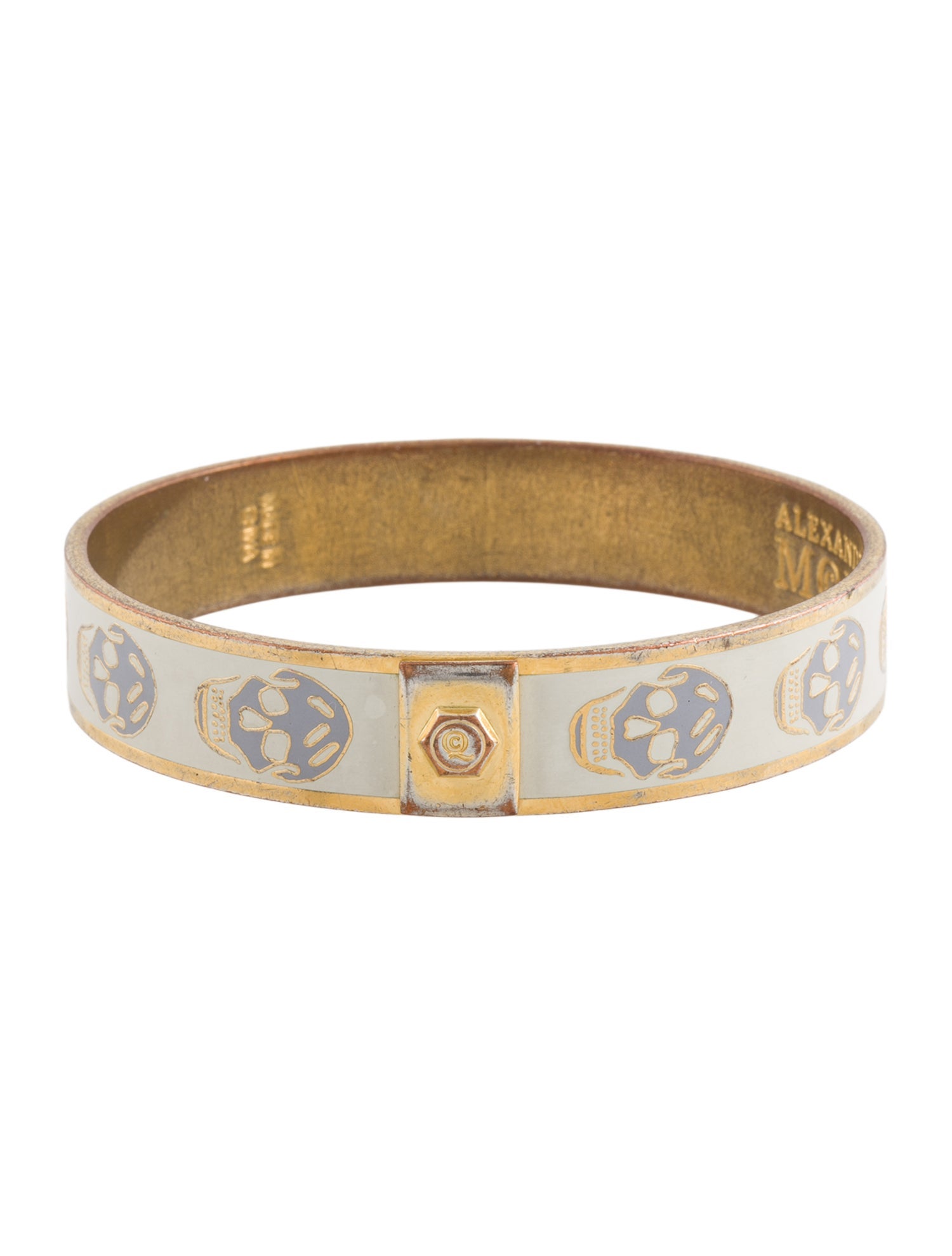 Alexander McQueen Enamel Skull Bangle
