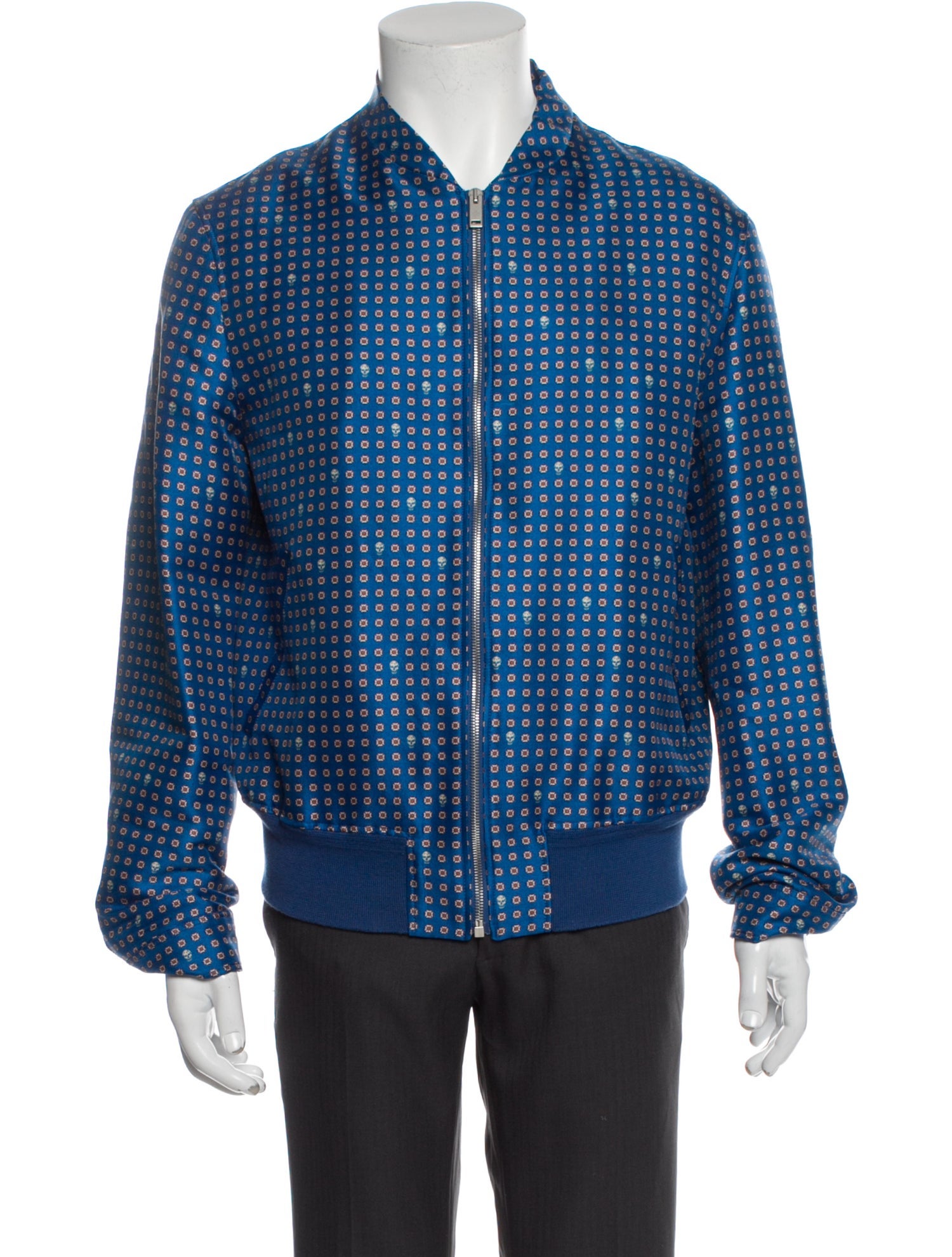 Alexander McQueen Wool Plaid Print Moto Jacket