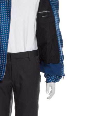 Alexander McQueen Wool Plaid Print Moto Jacket