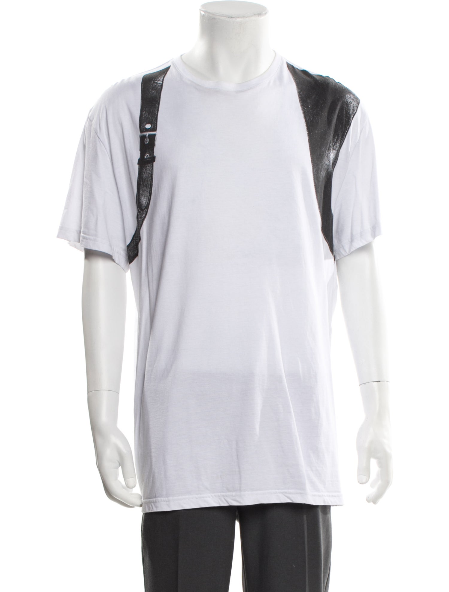 Alexander McQueen Colorblock Pattern Crew Neck T-Shirt